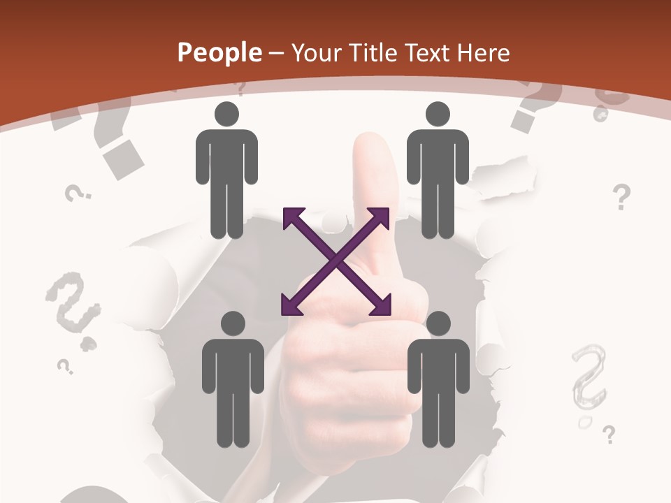 Karriere Erfolg Hand PowerPoint Template