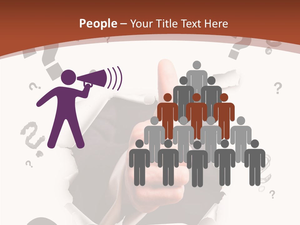 Karriere Erfolg Hand PowerPoint Template