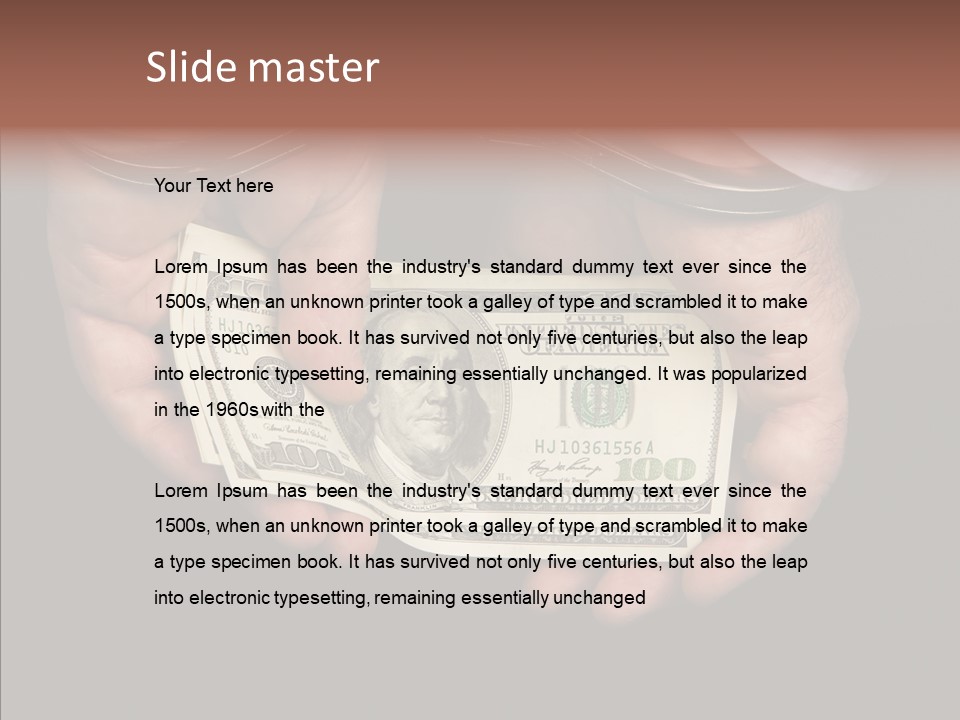 Reward Dollars Value PowerPoint Template