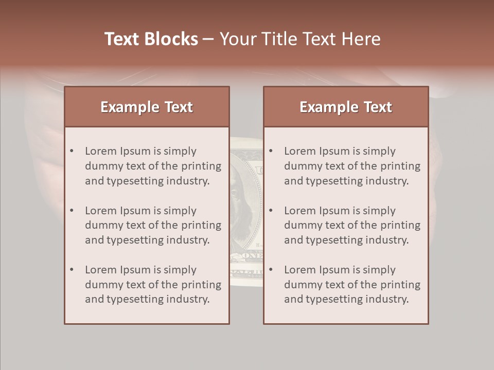 Reward Dollars Value PowerPoint Template