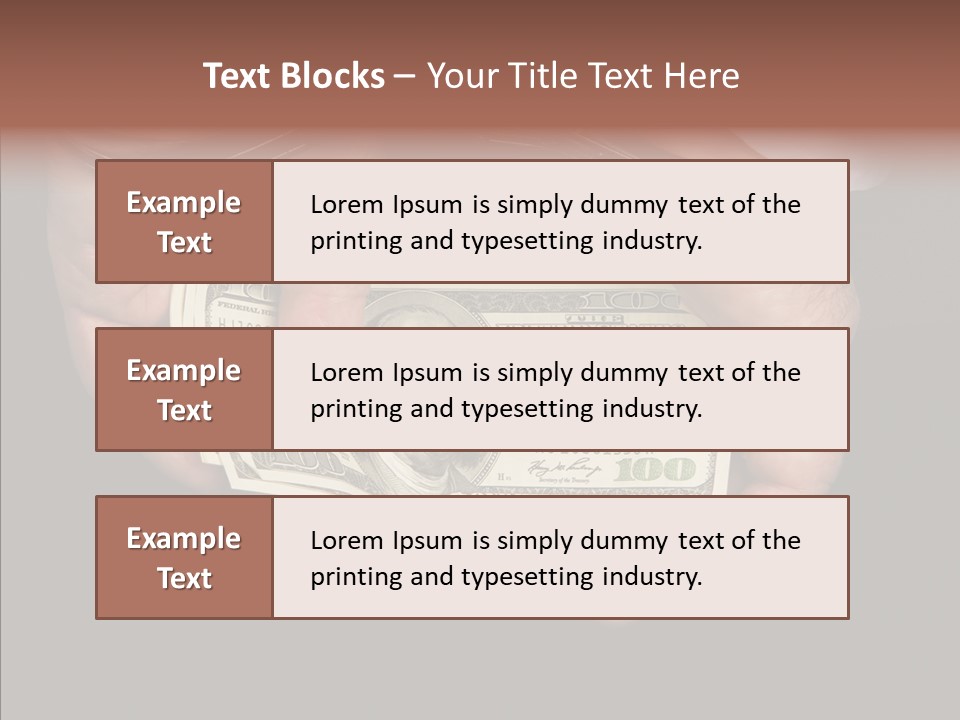 Reward Dollars Value PowerPoint Template