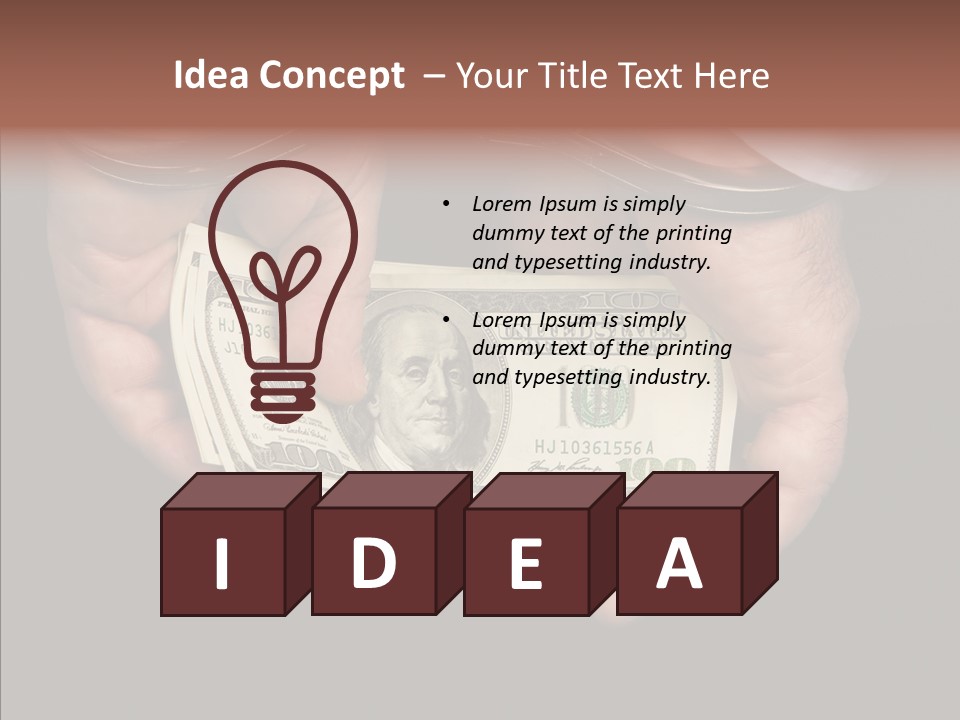 Reward Dollars Value PowerPoint Template