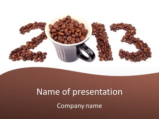 Calendar Mug Ingredient PowerPoint Template