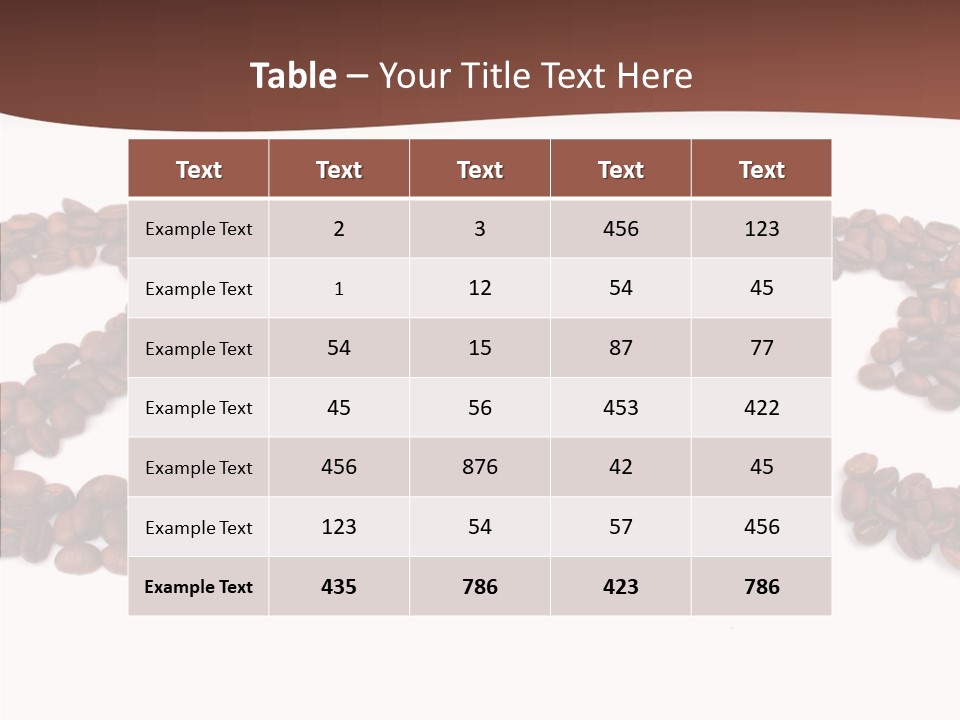 Calendar Mug Ingredient PowerPoint Template