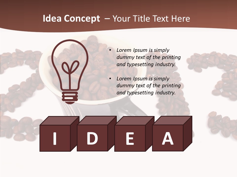 Calendar Mug Ingredient PowerPoint Template