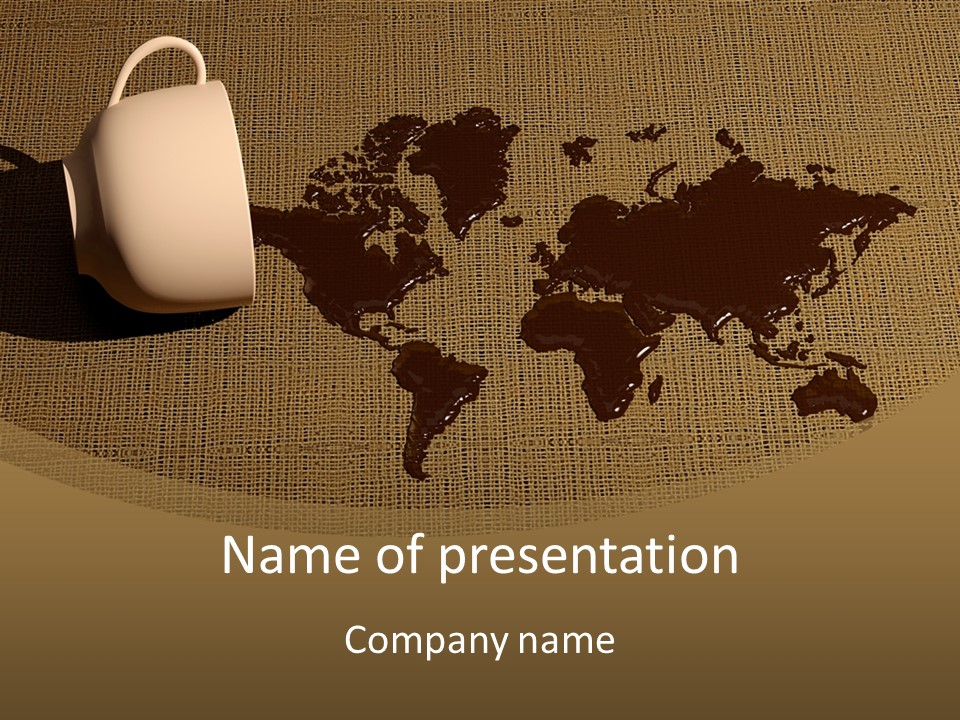 Continent Pattern Bar PowerPoint Template