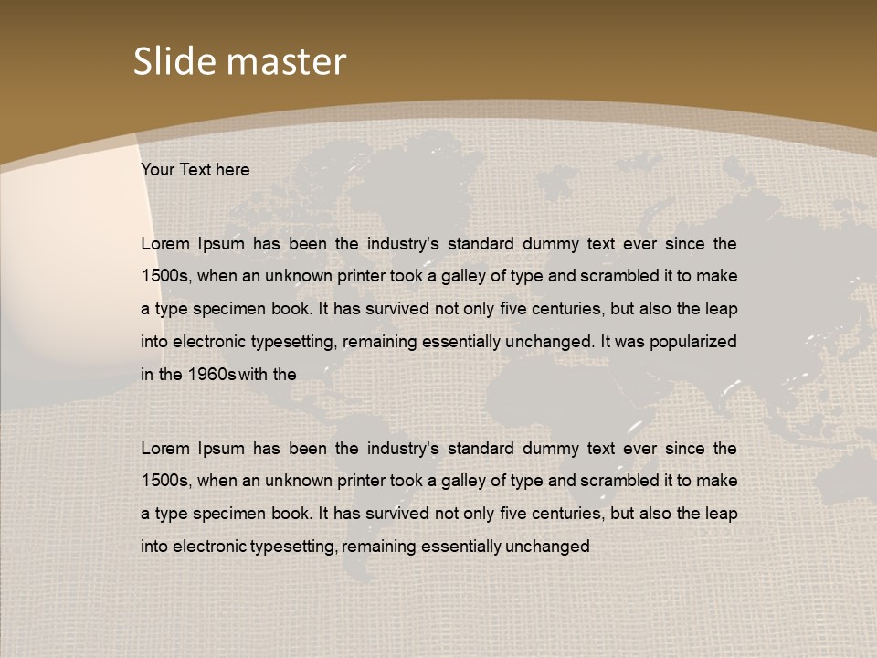 Continent Pattern Bar PowerPoint Template