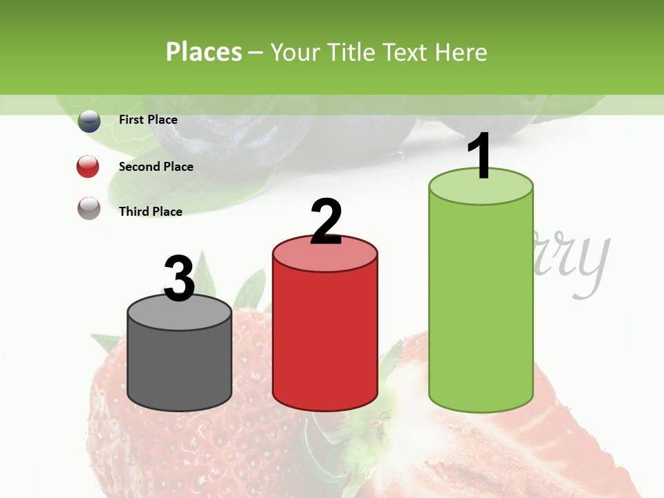 Fresh Eating Whortleberry PowerPoint Template