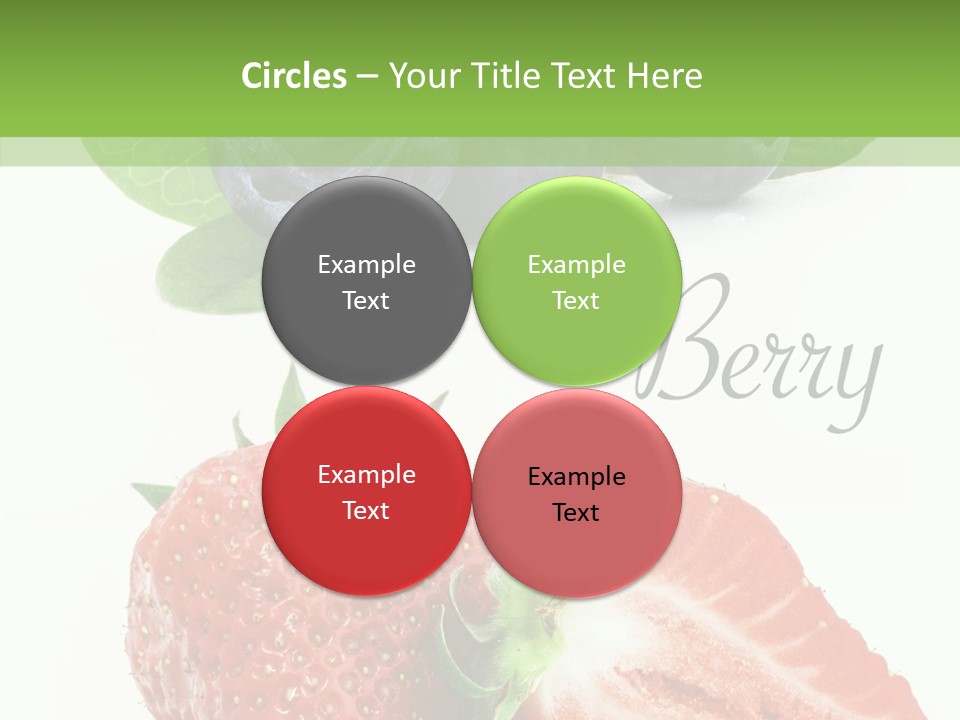 Fresh Eating Whortleberry PowerPoint Template
