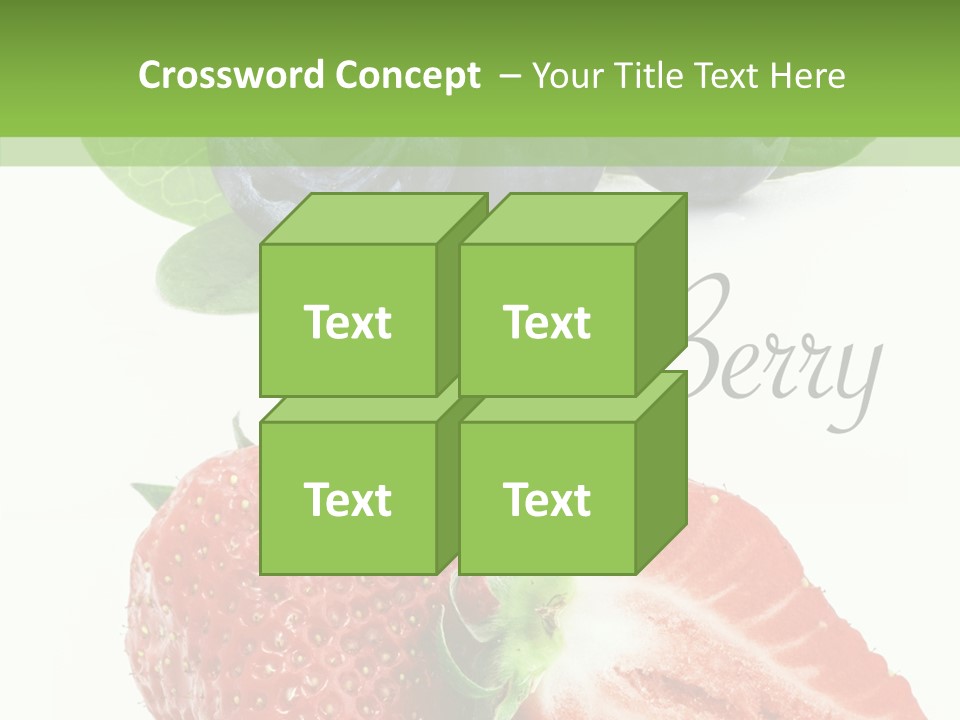 Fresh Eating Whortleberry PowerPoint Template
