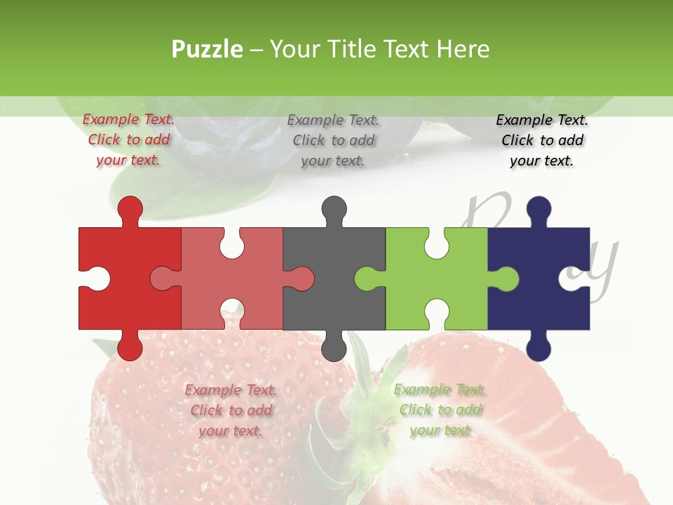 Fresh Eating Whortleberry PowerPoint Template