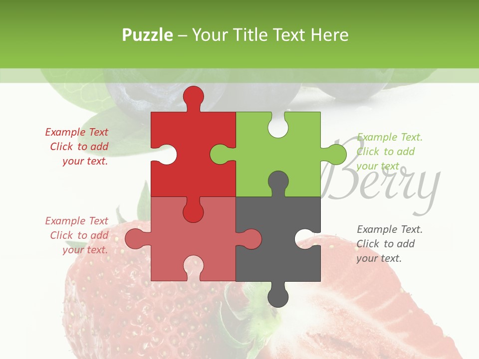 Fresh Eating Whortleberry PowerPoint Template