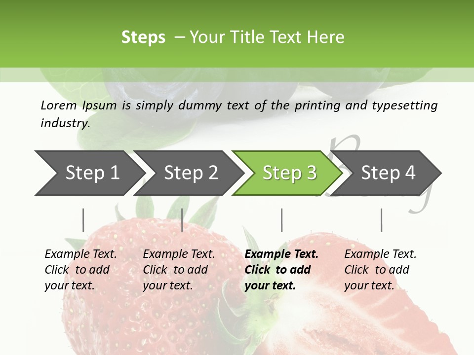 Fresh Eating Whortleberry PowerPoint Template