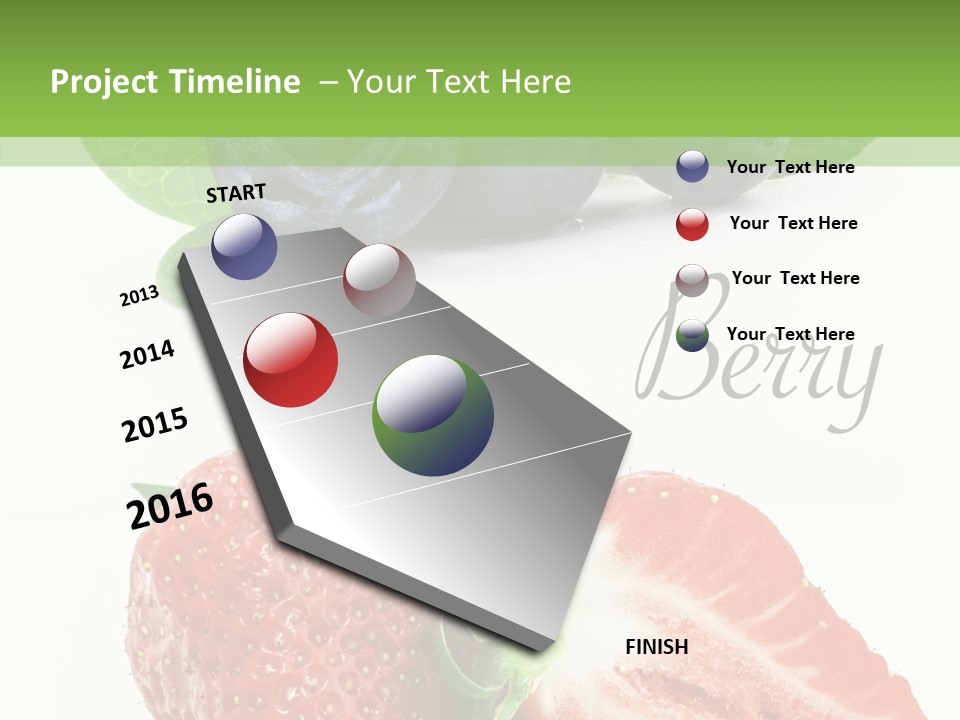 Fresh Eating Whortleberry PowerPoint Template