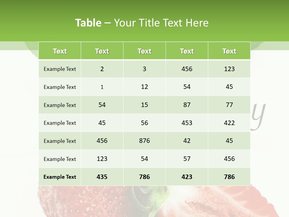 Fresh Eating Whortleberry PowerPoint Template
