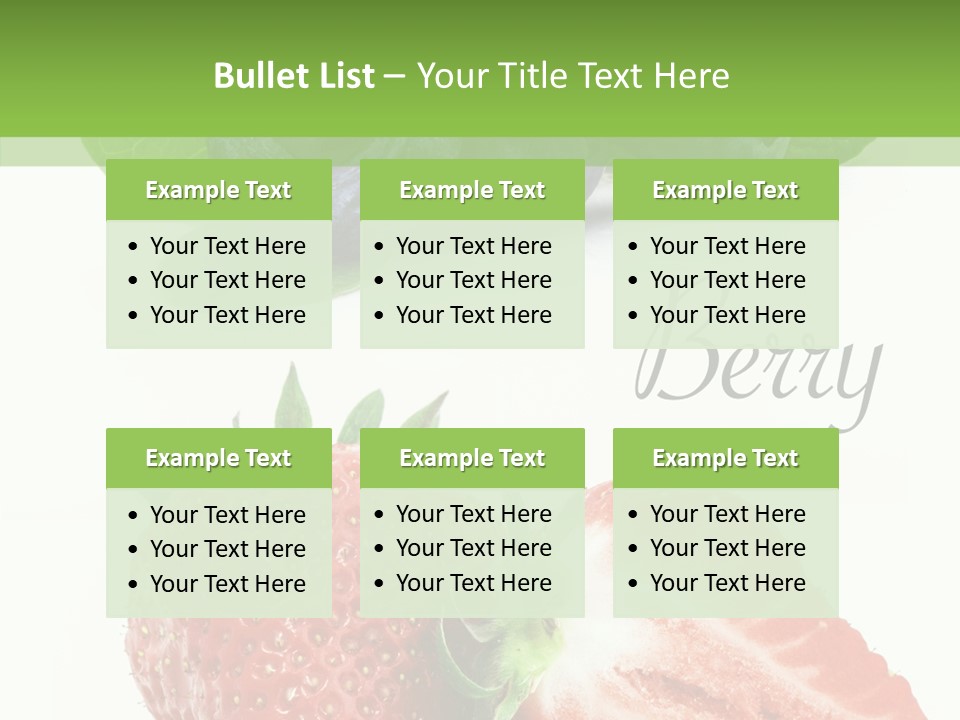 Fresh Eating Whortleberry PowerPoint Template