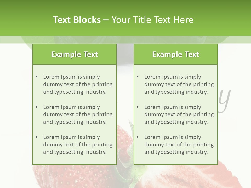 Fresh Eating Whortleberry PowerPoint Template