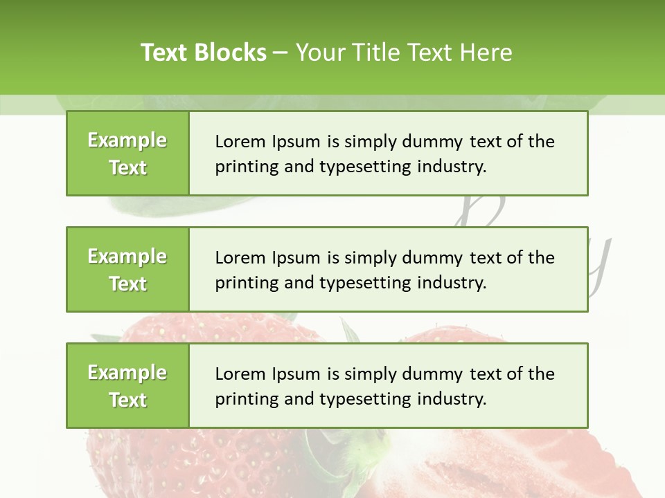 Fresh Eating Whortleberry PowerPoint Template