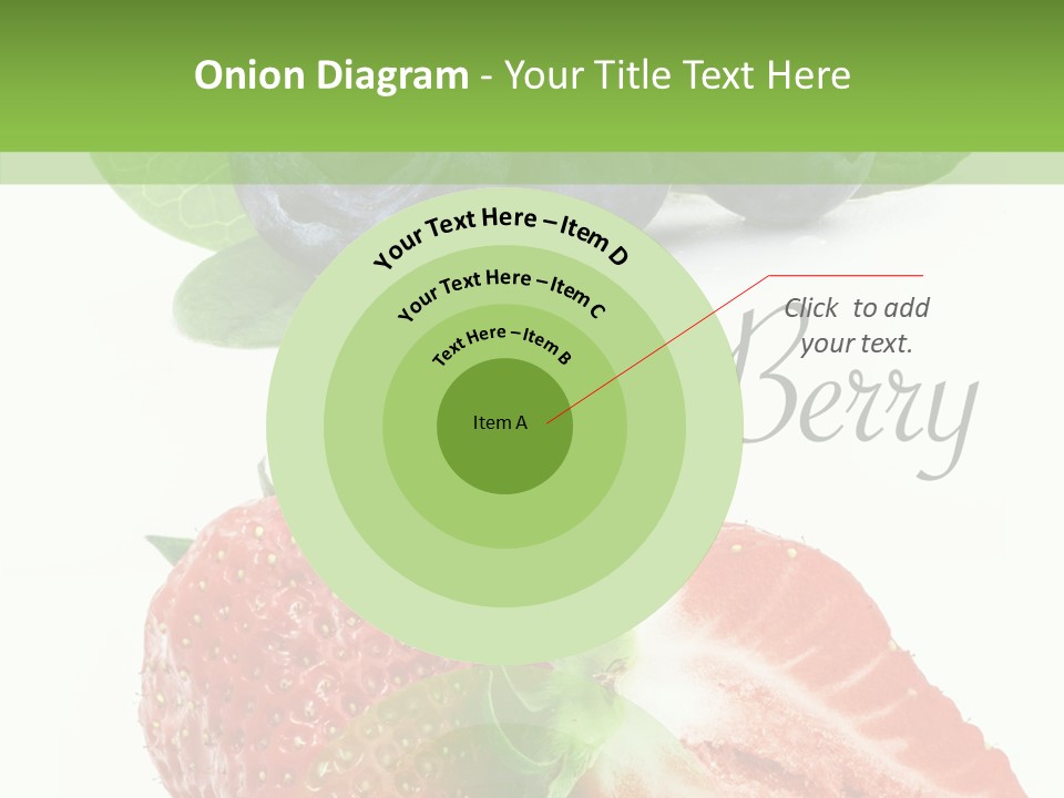 Fresh Eating Whortleberry PowerPoint Template