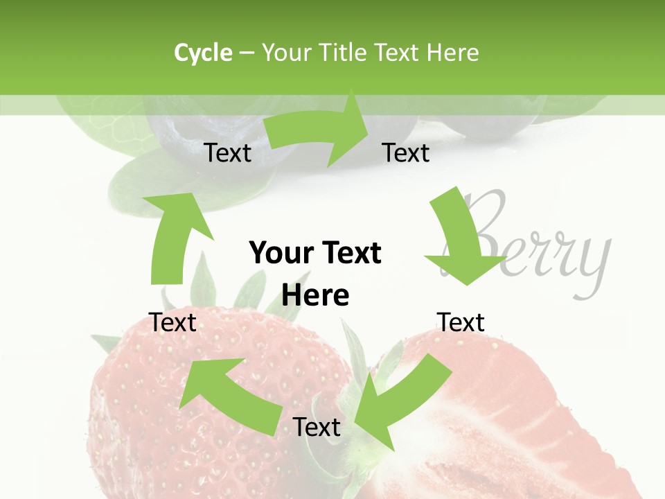 Fresh Eating Whortleberry PowerPoint Template