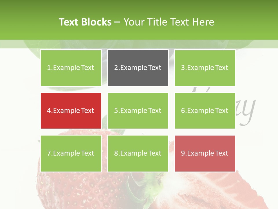 Fresh Eating Whortleberry PowerPoint Template