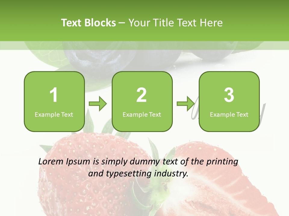 Fresh Eating Whortleberry PowerPoint Template