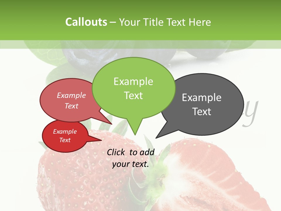 Fresh Eating Whortleberry PowerPoint Template