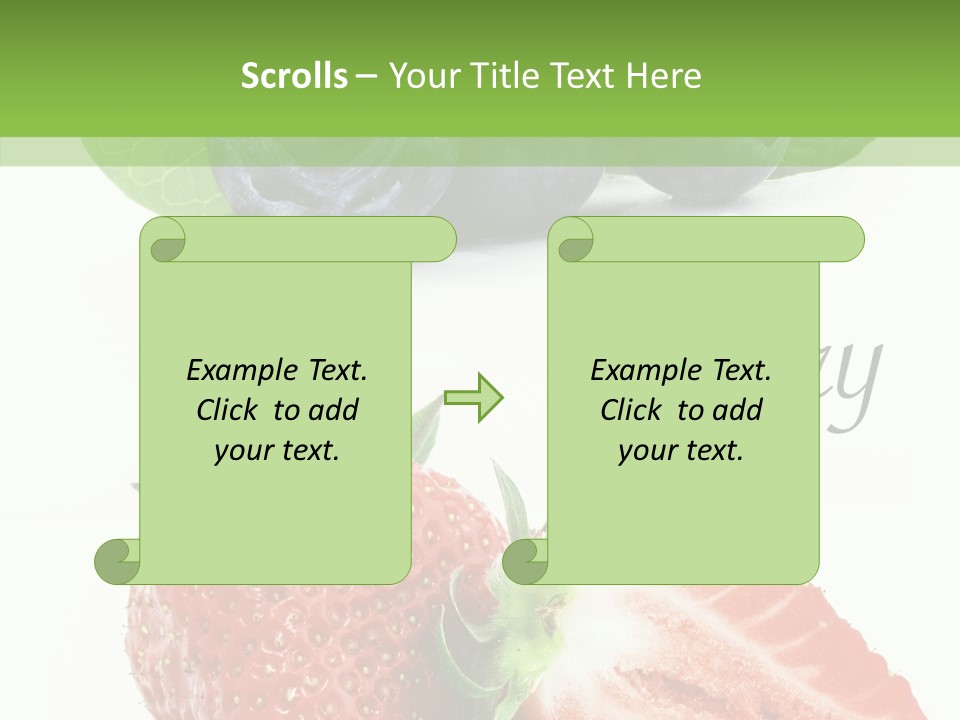 Fresh Eating Whortleberry PowerPoint Template