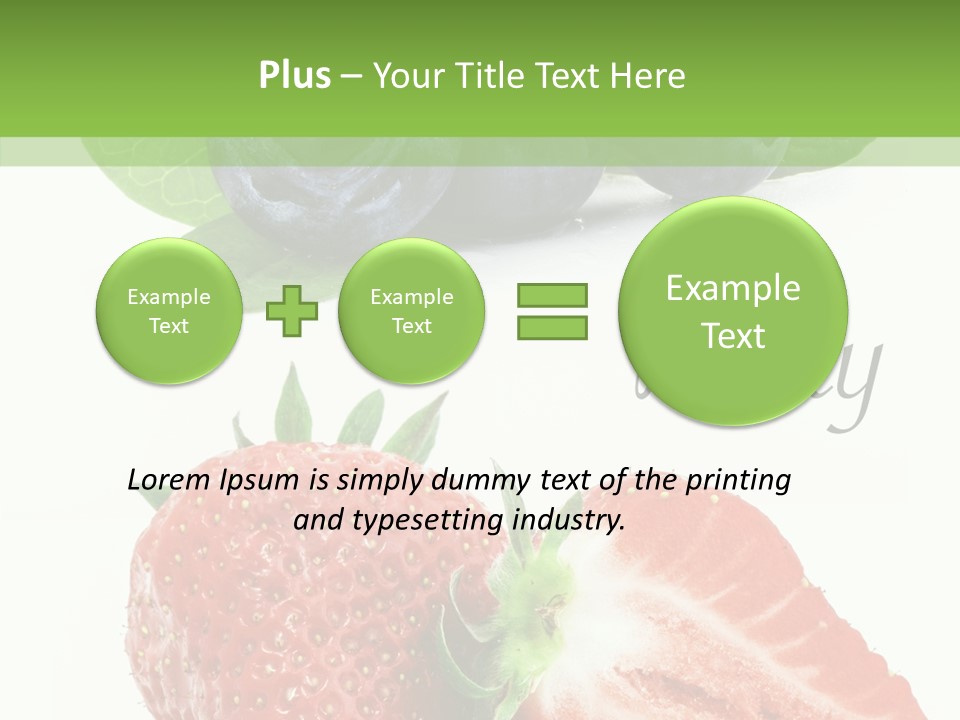Fresh Eating Whortleberry PowerPoint Template