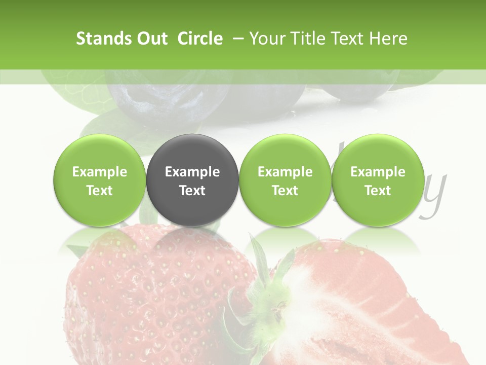 Fresh Eating Whortleberry PowerPoint Template