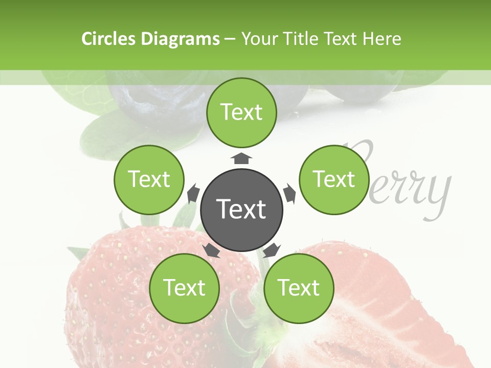 Fresh Eating Whortleberry PowerPoint Template