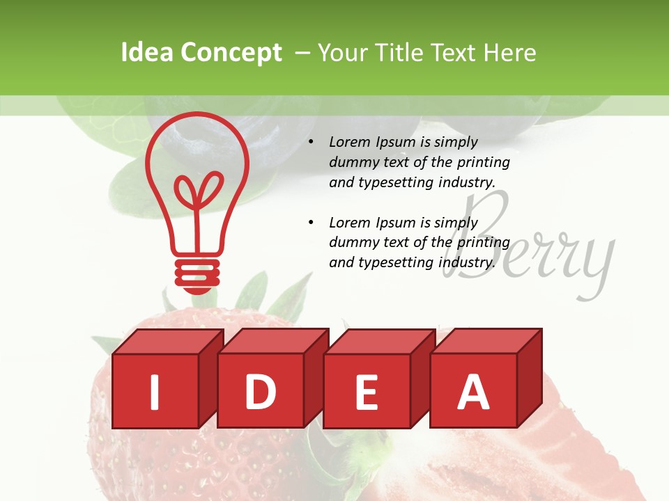 Fresh Eating Whortleberry PowerPoint Template
