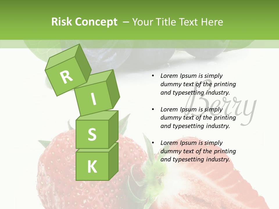 Fresh Eating Whortleberry PowerPoint Template
