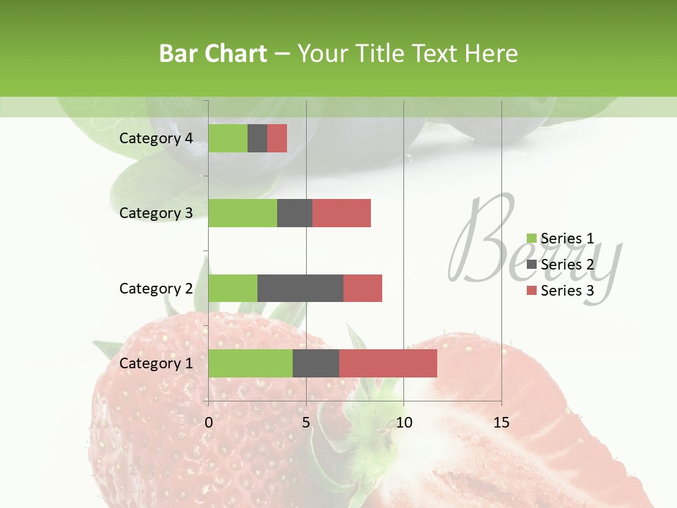 Fresh Eating Whortleberry PowerPoint Template