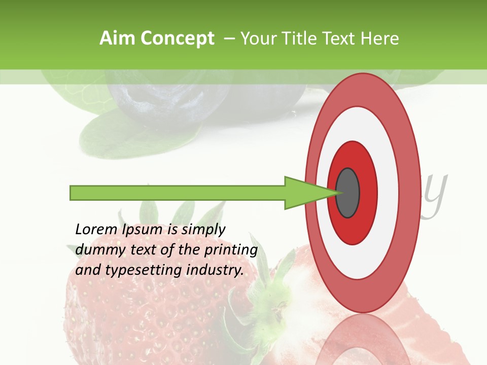 Fresh Eating Whortleberry PowerPoint Template