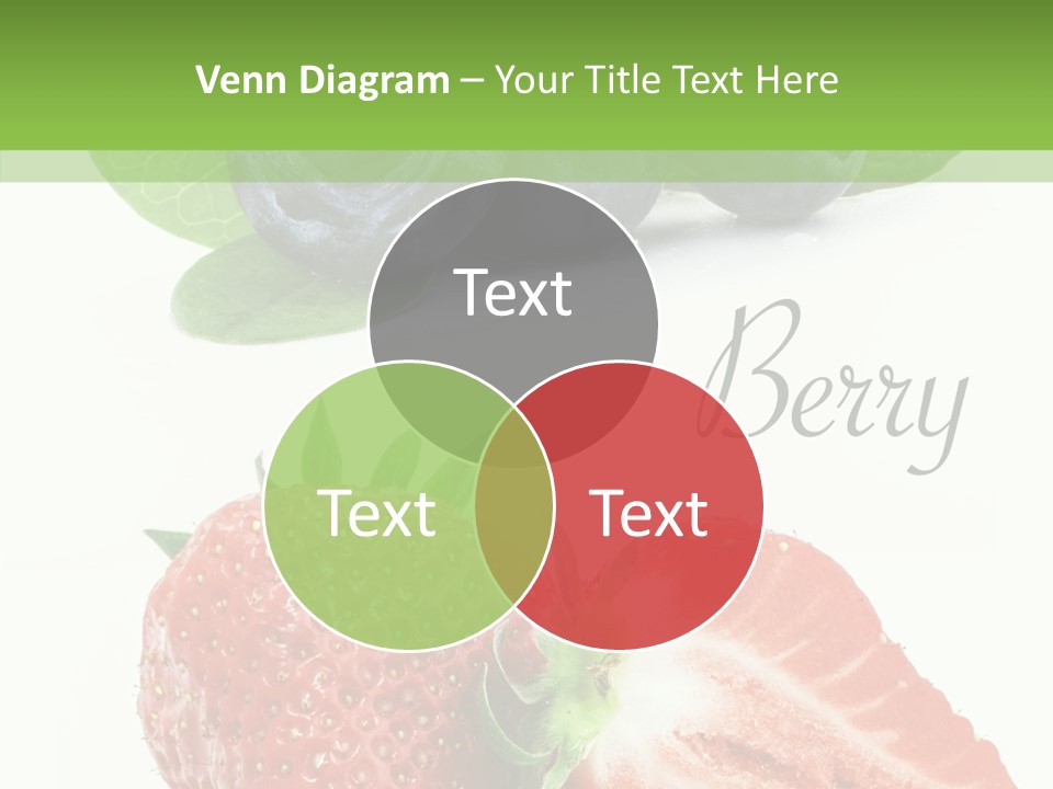 Fresh Eating Whortleberry PowerPoint Template