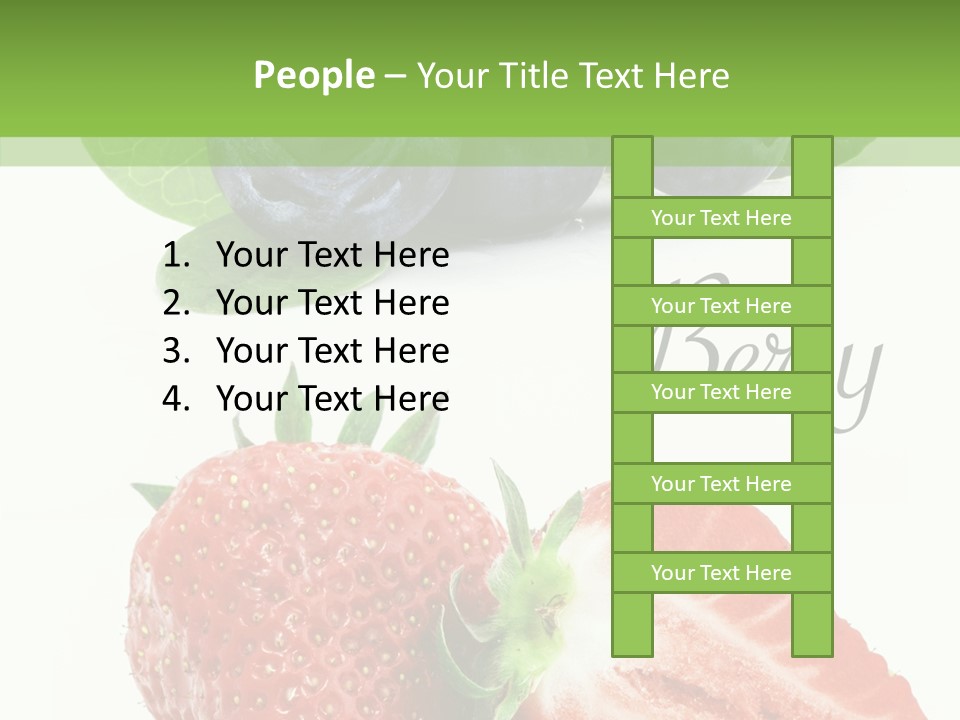 Fresh Eating Whortleberry PowerPoint Template