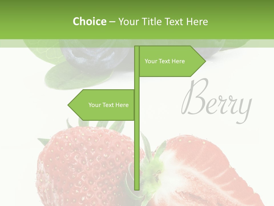 Fresh Eating Whortleberry PowerPoint Template