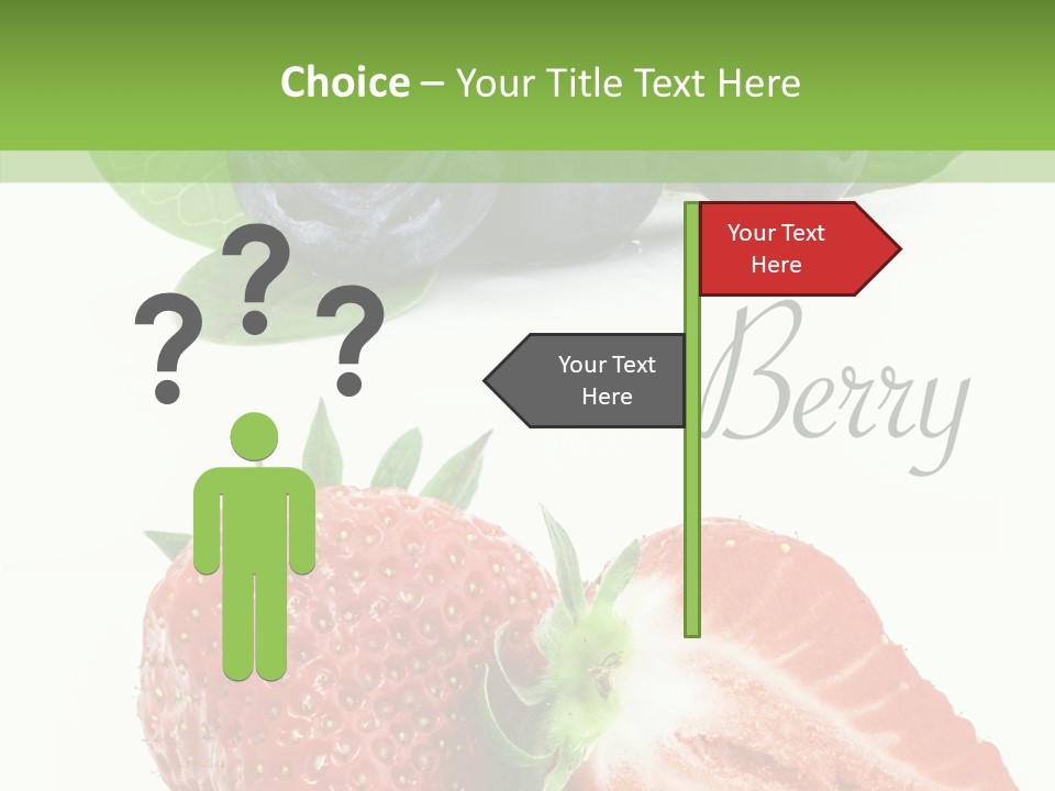Fresh Eating Whortleberry PowerPoint Template