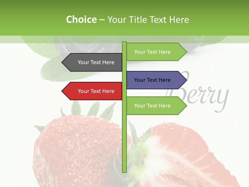 Fresh Eating Whortleberry PowerPoint Template