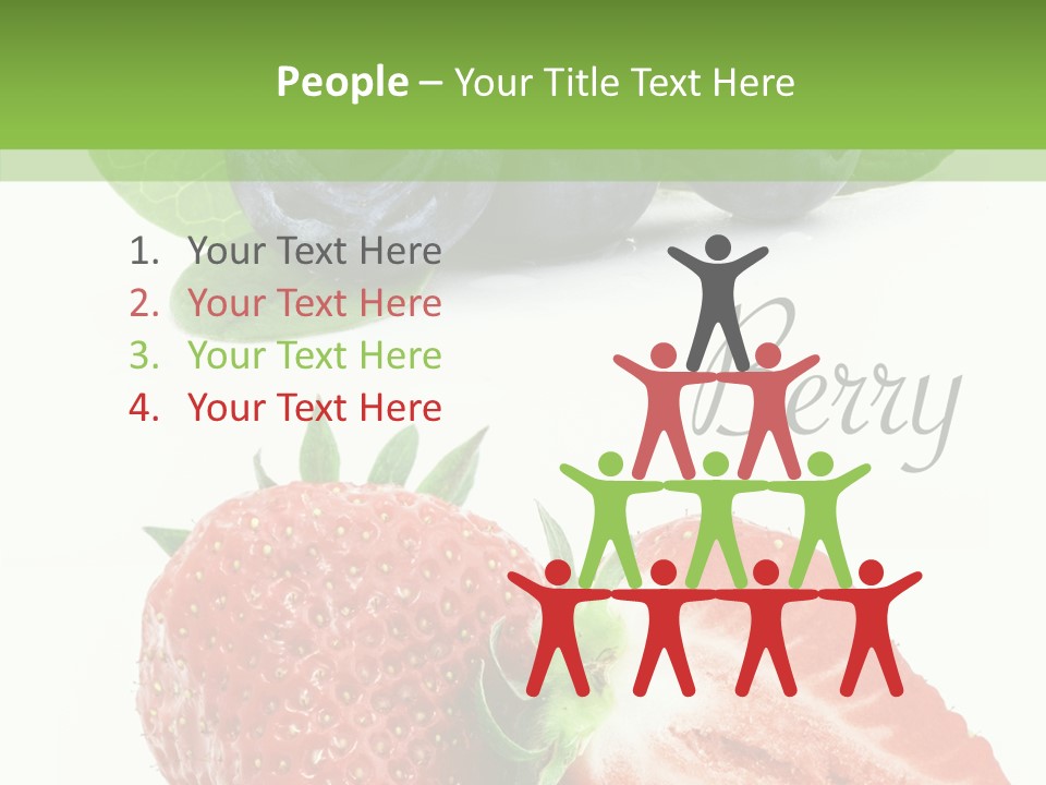 Fresh Eating Whortleberry PowerPoint Template