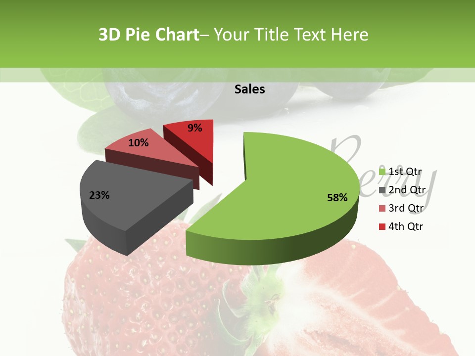 Fresh Eating Whortleberry PowerPoint Template
