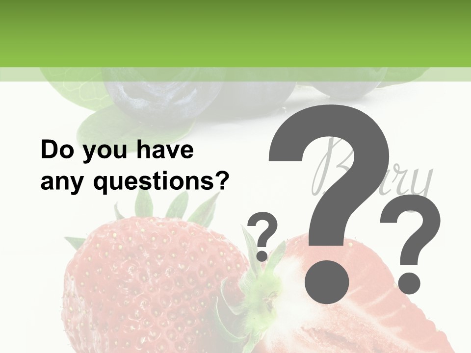 Fresh Eating Whortleberry PowerPoint Template