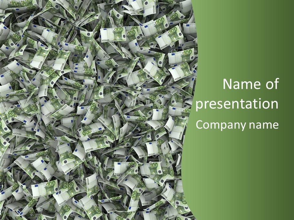 Hundred Euros Wealth Banknote PowerPoint Template