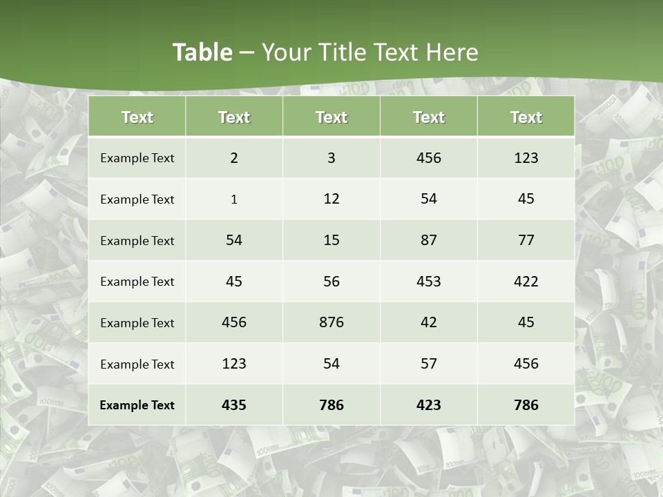 Hundred Euros Wealth Banknote PowerPoint Template