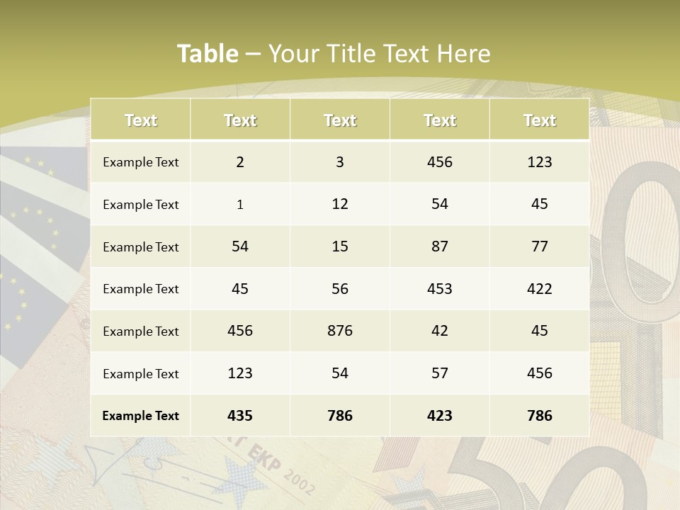 Europe Savings Financial PowerPoint Template