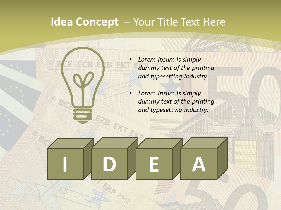Europe Savings Financial PowerPoint Template