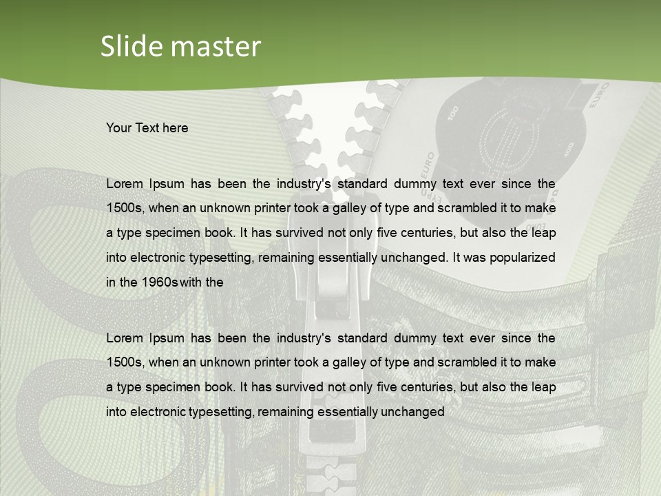 Economics Euro Bill Cash PowerPoint Template