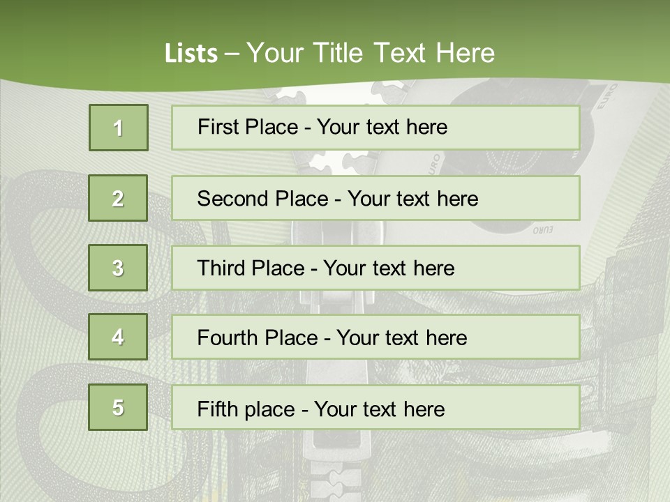 Economics Euro Bill Cash PowerPoint Template