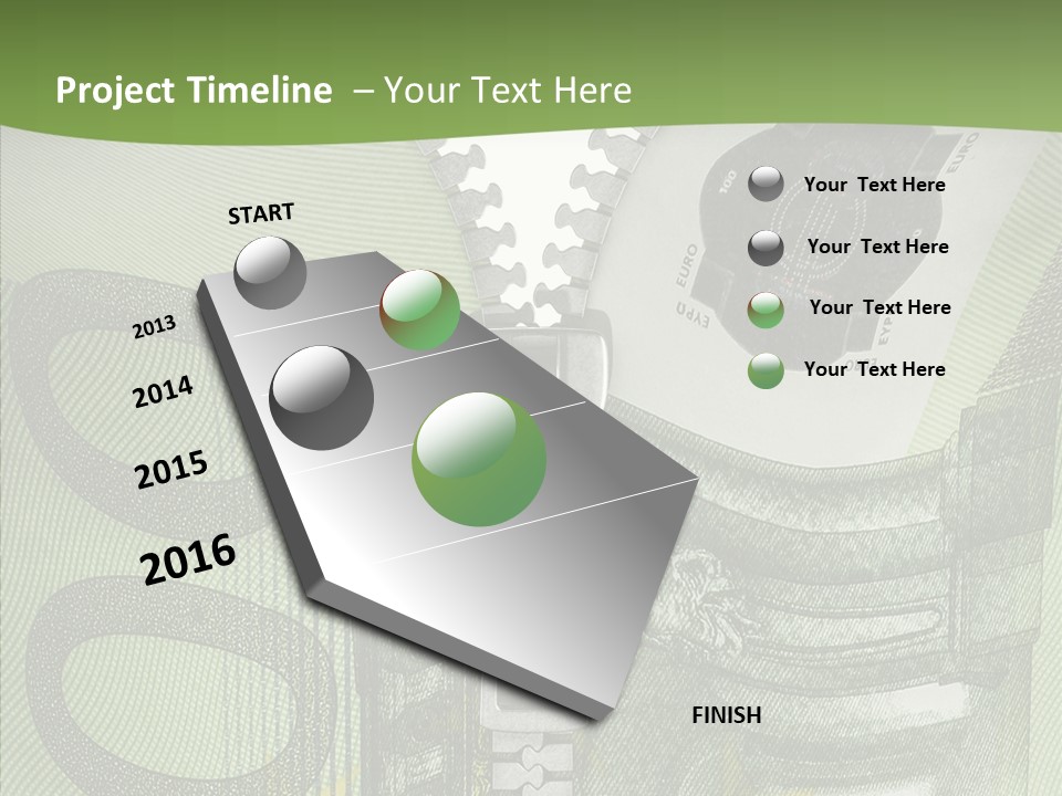 Economics Euro Bill Cash PowerPoint Template